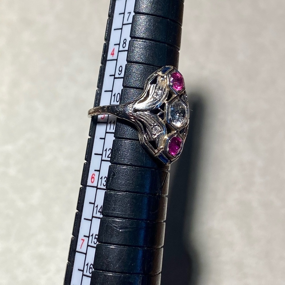 18k DIAMOND RUBY RING 6 - Picture 4 of 15